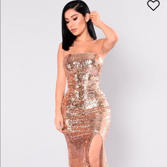 gold fashion nova dress
